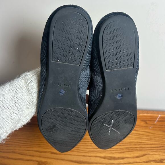 Rothy’s Size W12 The Point Ballet Flat Shoes in Black Gray Camo (missing insole) - Picture 6 of 9